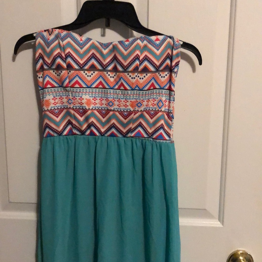 Auditions Long Strapless Dress